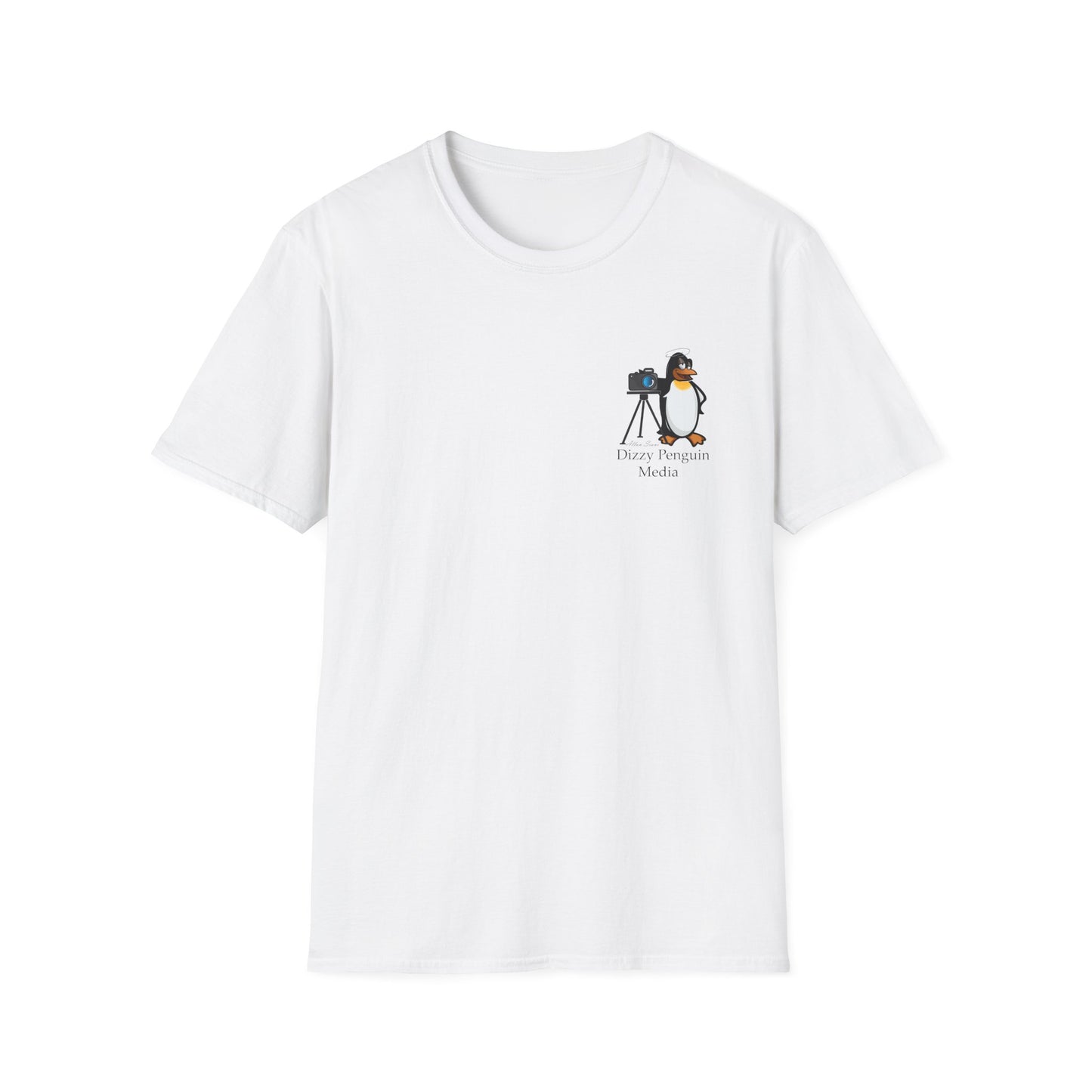 Dizzy Penguin Photography Unisex Tee Small Logo (Two Sided )