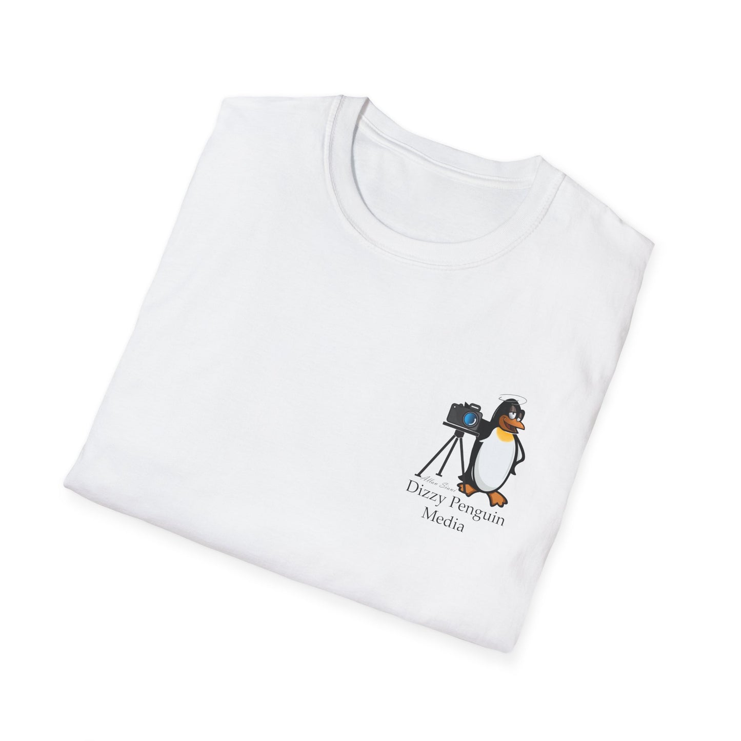 Dizzy Penguin Photography Unisex Tee Small Logo (Two Sided )