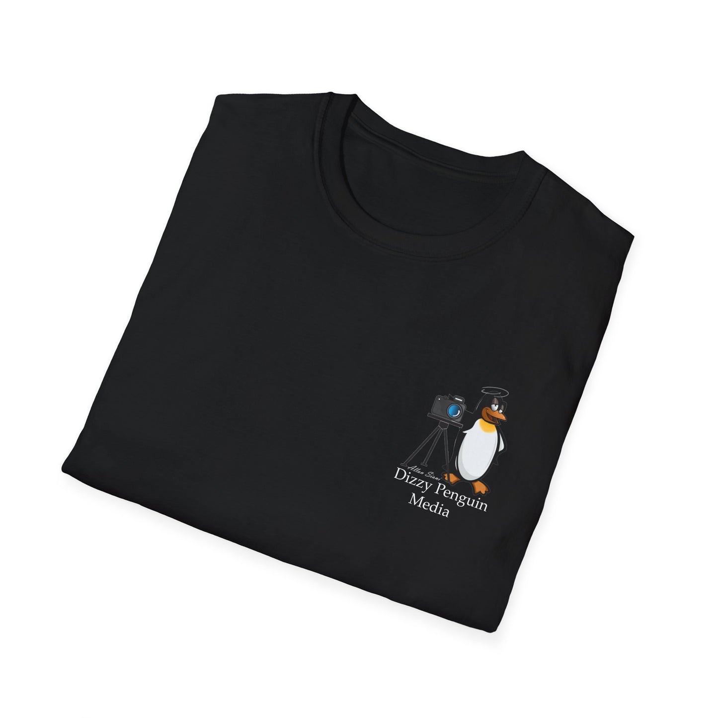 Dizzy Penguin Photography Unisex Tee Small Logo (Two Sided )