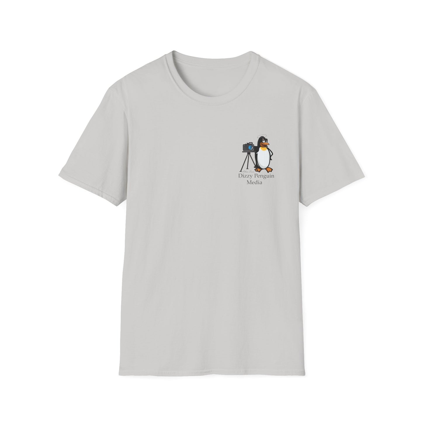 Dizzy Penguin Photography Unisex Tee Small Logo (Two Sided )