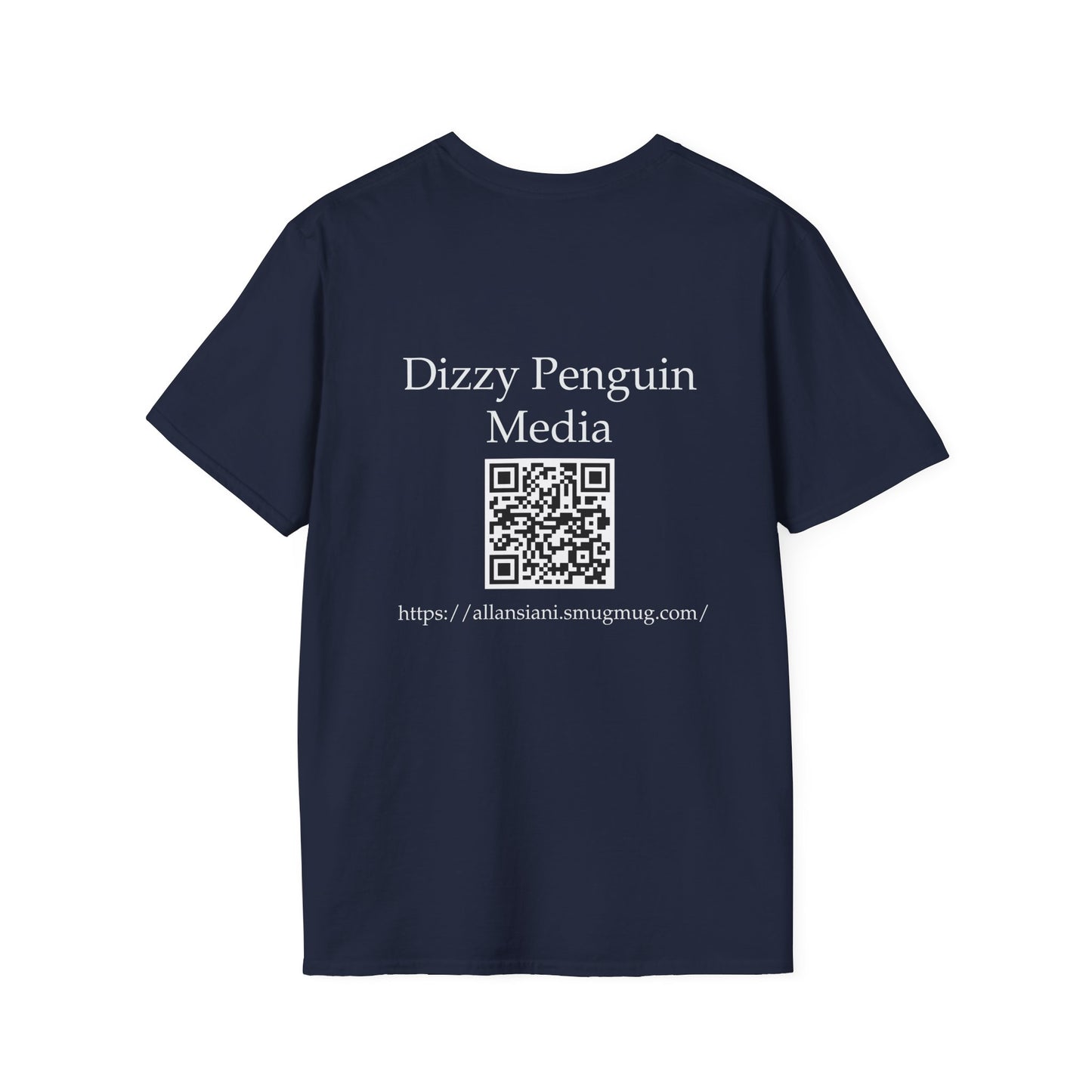 Dizzy Penguin Photography Unisex Tee Small Logo (Two Sided )